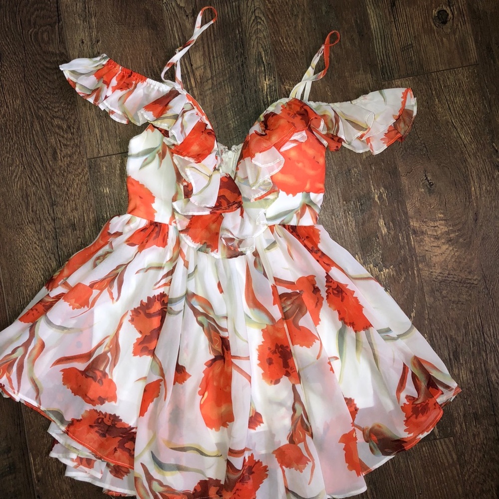 Off the shoulder mini dress